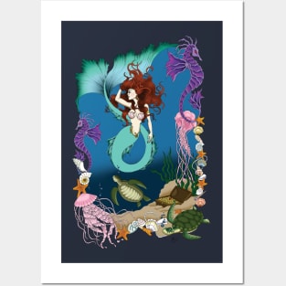 Mermaid and Friends Posters and Art